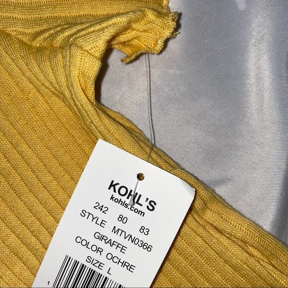 Juniors' MTV T-Shirt Giraffe Print Graphic Baby Tee LARGE, Ochre/mustard yellow - Picture 6 of 9